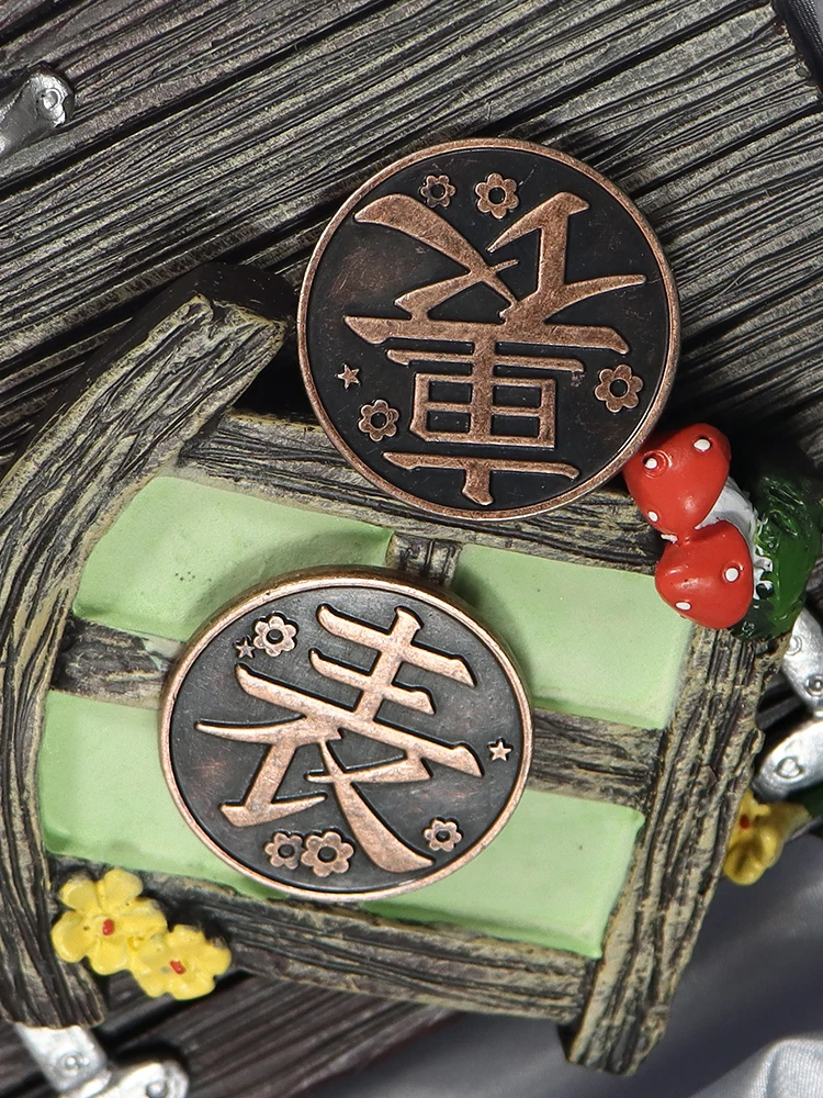 Kimetsu no yaiba dämon münze cosplay anime tanjiro kamado tsuguko kanao tsuyuri kostüm requisiten – Detail 5