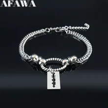 Модное лезвие из нержавеющей стали браслет очаровательные женские серебряные цветные браслеты ювелирные изделия pulceras para mujer moda B18484