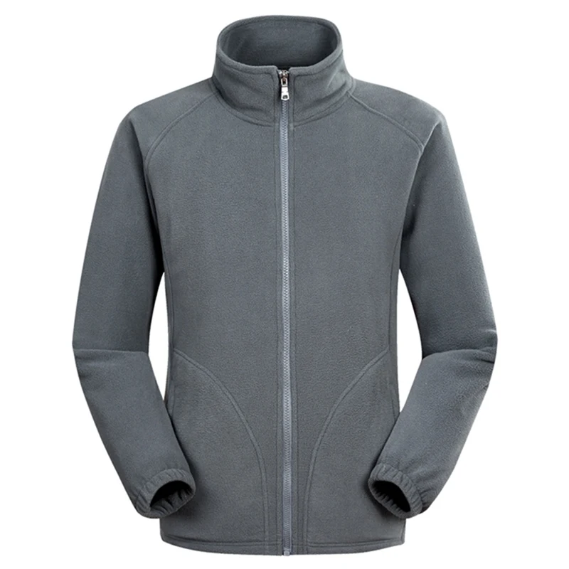 Online Los hombres de esquí al aire libre deporte Polar chaqueta de lana térmica de invierno abrigos completo Zip chaqueta Camping senderismo abrigo 2019