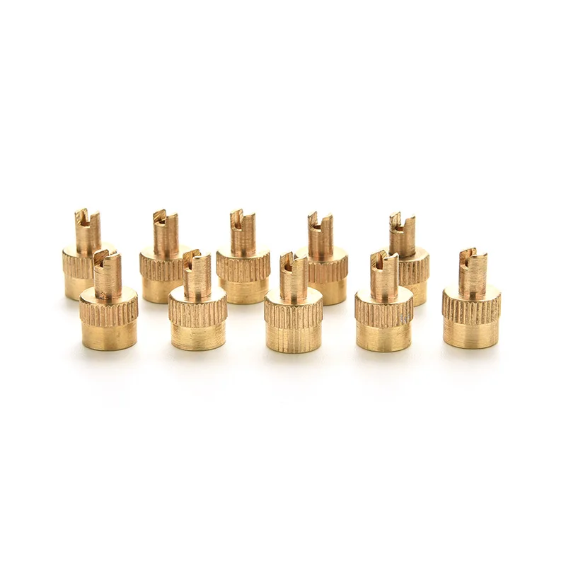 10pcs Chrome Metal Slotted Head Valve Stem Caps With Core Remover Tool Motorcyle/Car | Автомобили и мотоциклы
