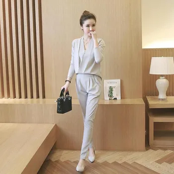 

Spring and Autumn 2020 Suit Women's Fashion Temperament Long Sleeve Pants Two-piece Suit