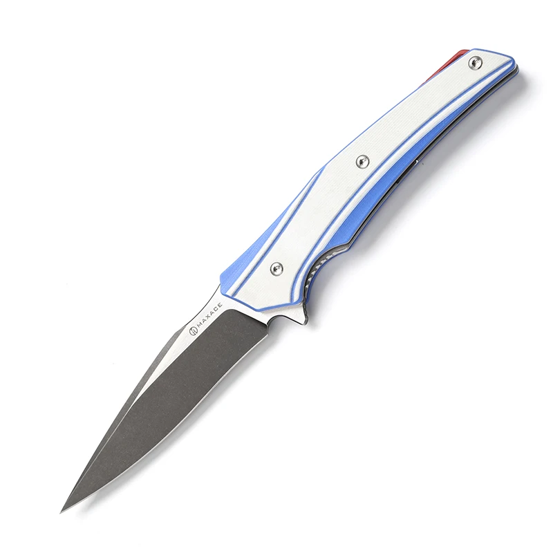 MAXACE ranger тактический складной нож XW42 лезвие KVT шарикоподшипник G10 Ручка Кемпинг Охота Открытый выживания Ножи EDC инструменты - Цвет: White(2)