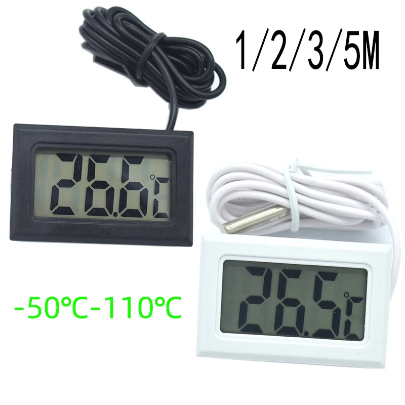 Termómetro Digital LCD impermeable para acuario, herramienta electrónica de medición de temperatura de tanque de peces con sonda