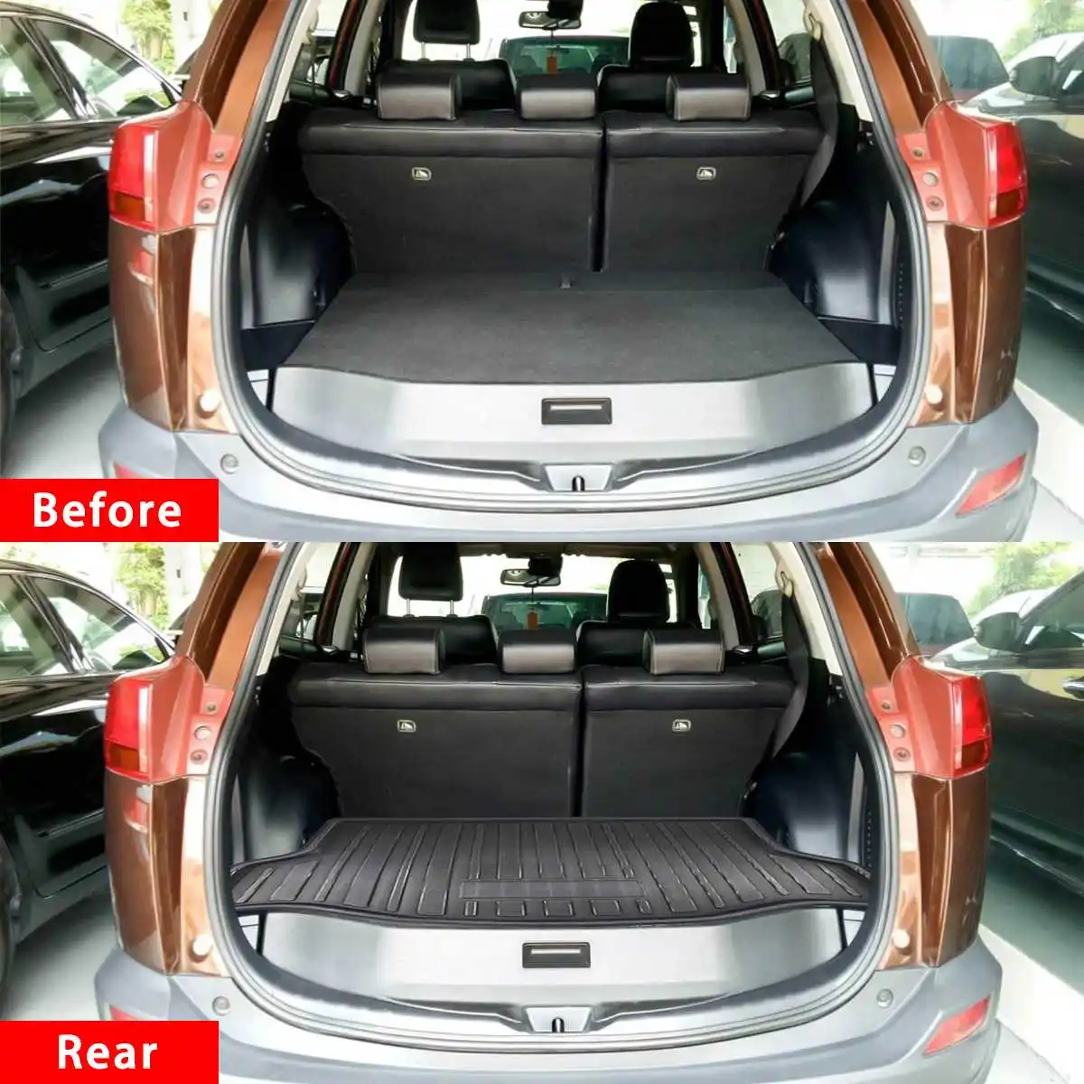 

Car Tray Boot Liner Cargo Rear Trunk Cover Matt Mat Boot Liner Floor Carpet Mud Non-slip For Toyota RAV4RAVA 4 2013 - 2018