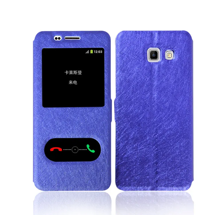 Blue Умный кожаный флип-чехол для samsung A3 A4 A5 A6 A7 A8 A9 Plus Star Lite чехол-подставка - Цвет: Blue