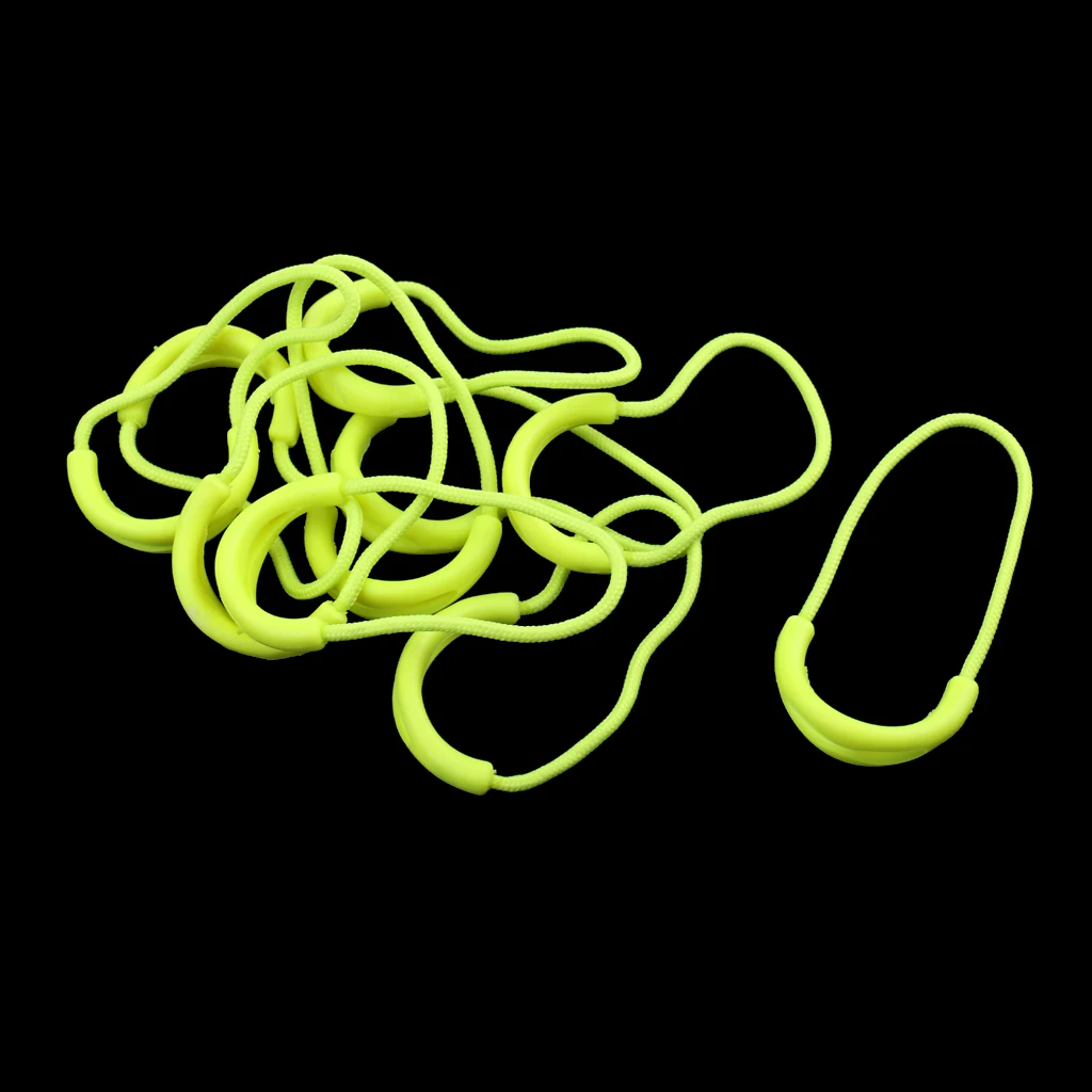 10 Pcs Plastic U Shape Zip Puller Strong Zipper Pull Cord