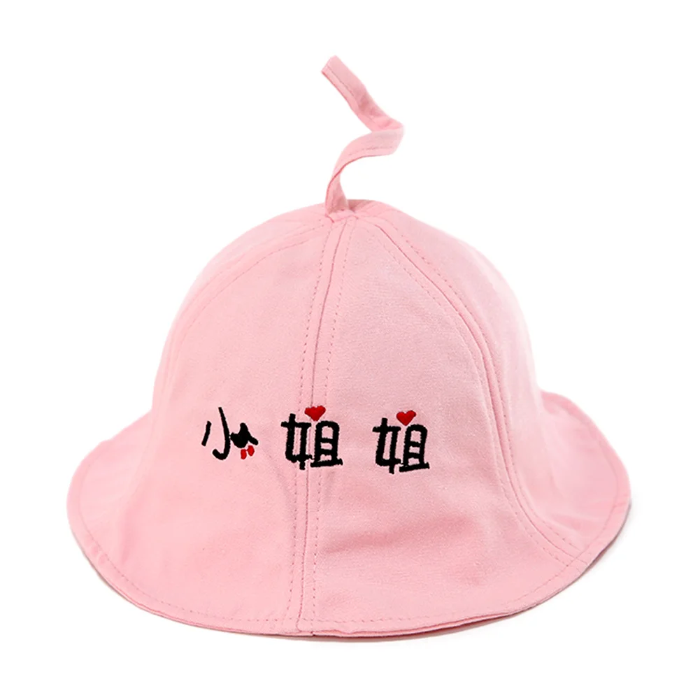 Розовый Новое поступление, Детская летняя Складная Панама с большими буквами и с милым принтом средство для защиты от солнца для маленьких панамки, кепка d88 - Цвет: Розовый
