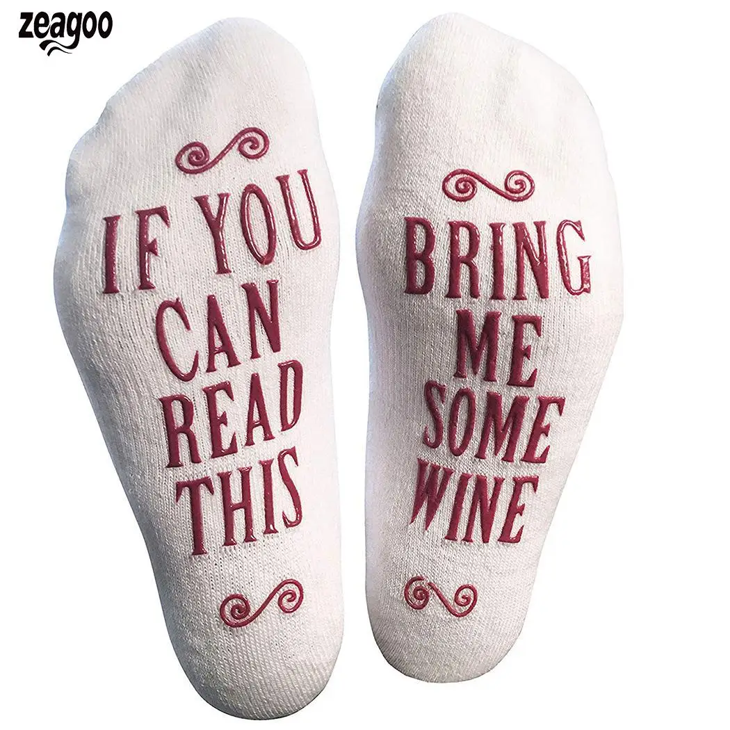 Women Casual If You Can Read This Cute letter print women socks. Letter Print Cotton Home, Outdoor Socks