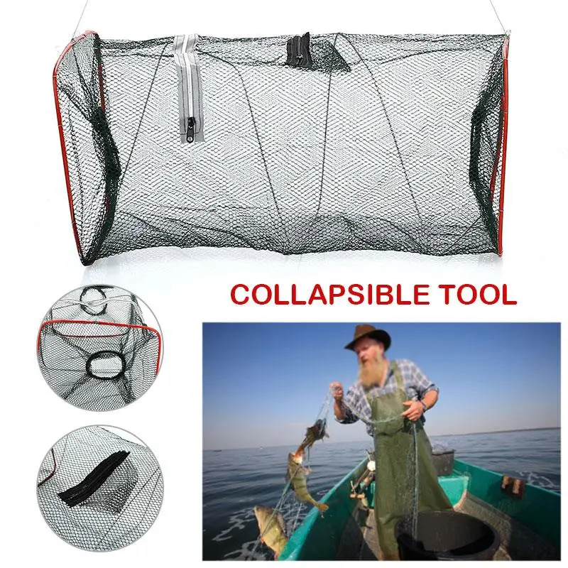 Fishing Net Portable Practical Foldable Green Folding Dip Cage