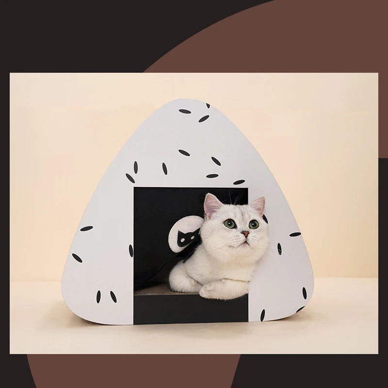 Cat Beds Cat's Nest Closed Corrugated Rice Ball Cat's Nest Villa Cat