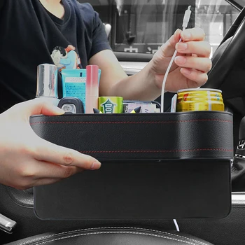 

LEEPEE Car Seat Gap Crevice Storage Box Stowing Tidying Multifunctional Passenger Driver Side for Pocket Organizer Phone Holders