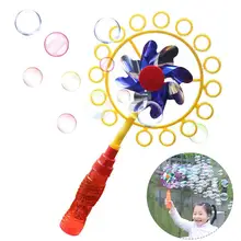 

Kid Handheld Windmill Manual Bubble Blowing Wand Stick Magic Portable Bubble Stick Kids Bubble Wand Toy Children Outdoor Toy Kid