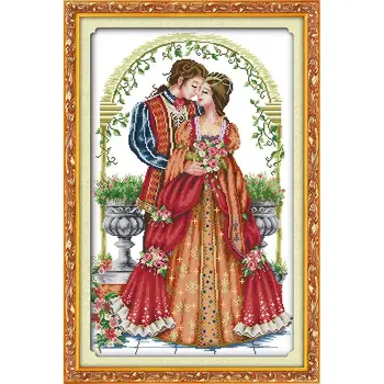 

Forever Love marry home decor character pattern cross-stitch sets embroidery needlework kit DMC 11CT 14CT counted printed canvas