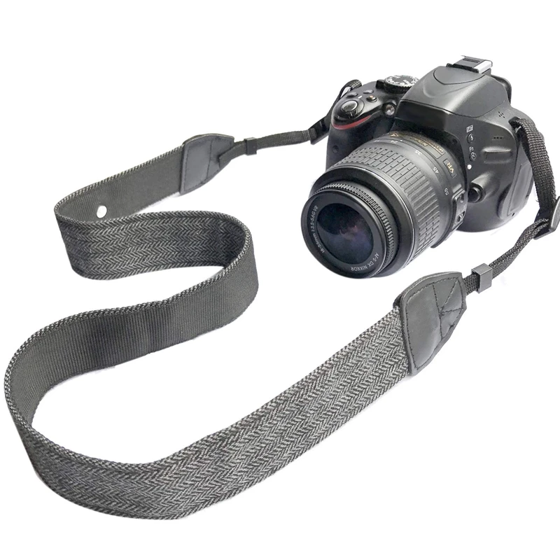 Камера плечевой шейный ремень винтажный ремень для всех Dslr камеры Nikon Canon sony Pentax(серый
