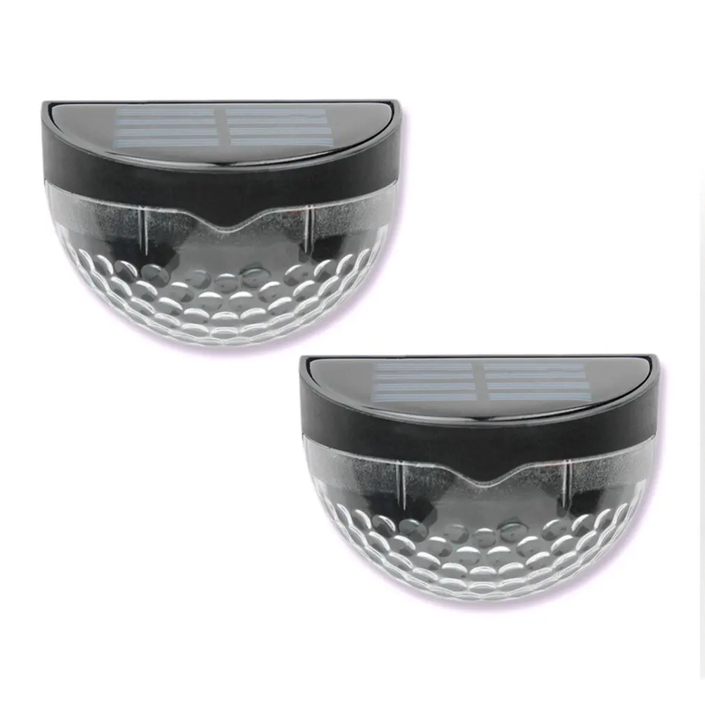 

ICOCO 2pcs/set 6LED Solar Powered Wall Light High Brightness Semicircle Fence Lamp Yard Path Security Light Emergency Outdoor