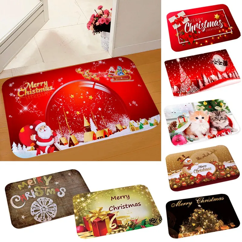 Фланелевый коврик Санта-Клауса, Рождественский Декор для дома, рождественские товары, Рождественский Декор, Navidad Noel Happy new year