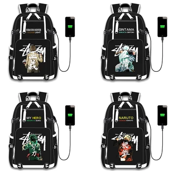 

Fashion Style Anime Naruto/One Piece Pattern Backpack Knapsack Rucksack Travel Bag Bookbag for Students Men Women Teens