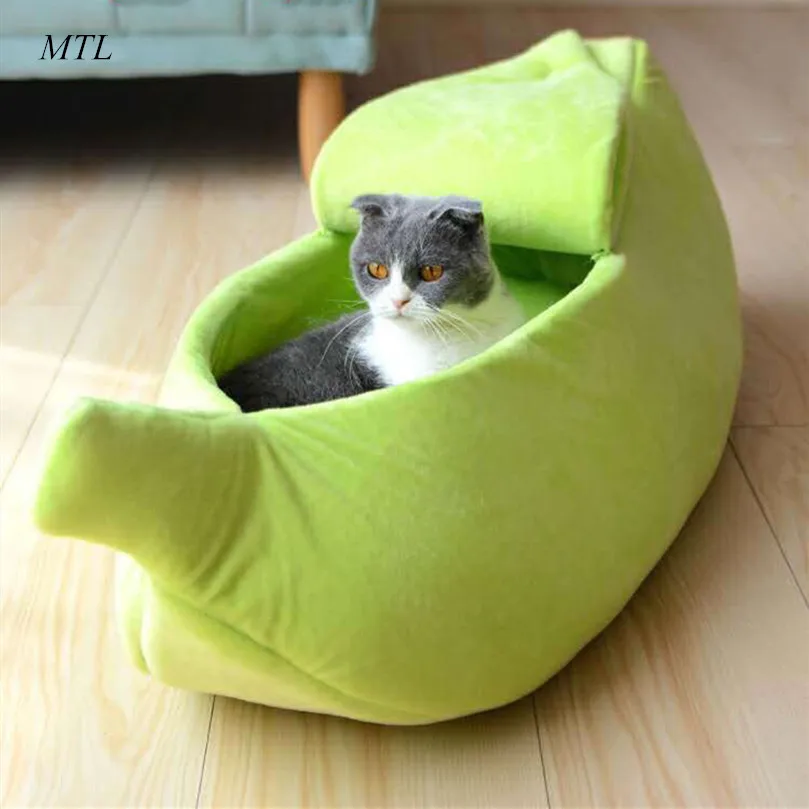Банановый домик для кошки, домик для питомца, щенок, кошка, питомник, подушка для кошек, теплая переносная корзина для домашних животных, принадлежности, коврик, кровати для кошек, котенок