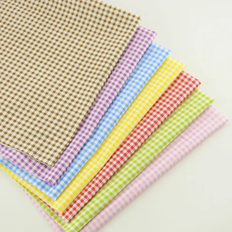 Booksew Telas Tecidos De Patchwork 7 шт./лот красивый цветной клетчатый хлопковый простой