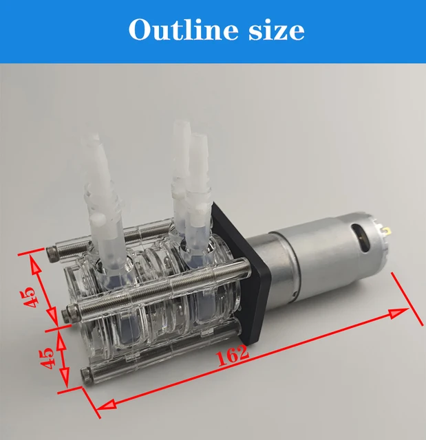 Doseerpomp DC12V 24V Aquarium Laboratorium Pomp Peristaltische Doseerpomp – DC12V/24V – Zelfaanzuigend – Geen Kleppen – Voor Aquarium & Laboratorium Laboratorium Pomp Aquarium