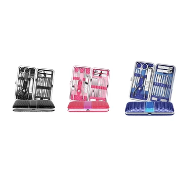 

18Pcs Manicure Set Pedicure Nail Clippers Set (18Pcs, Storage Bag)