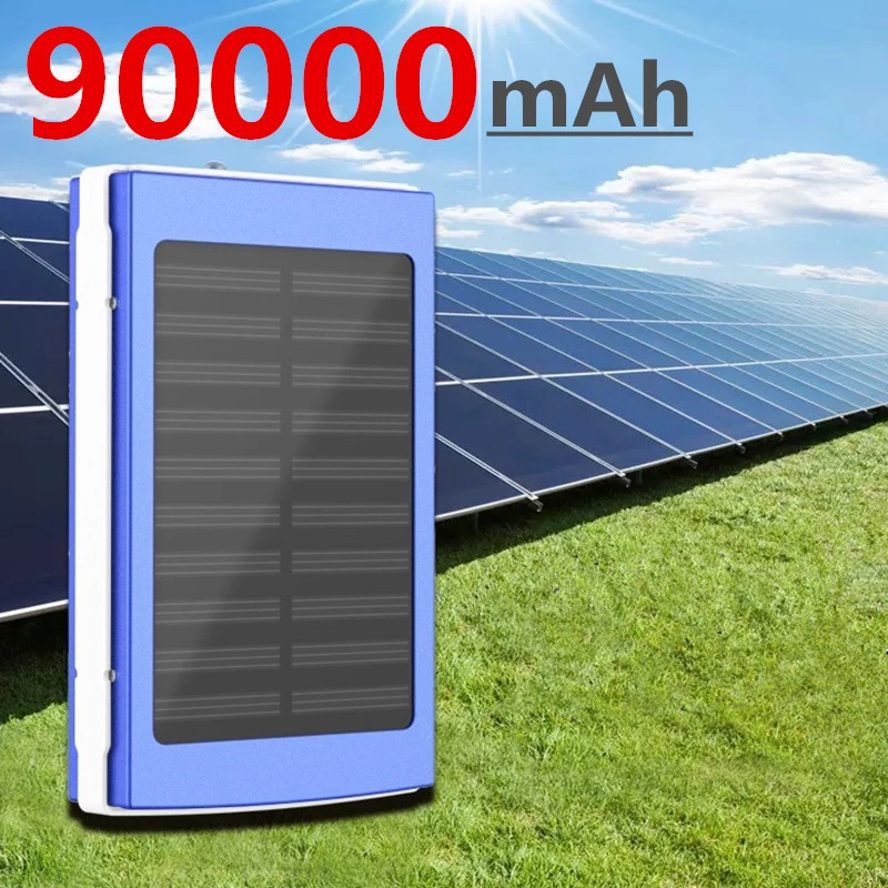 best portable charger for iphone Solar Power Bank 90000mAh Portable Charging Power Bank External Battery Charger Power Bank For iPhone 12 Pro Xiaomi Huawei power bank mini