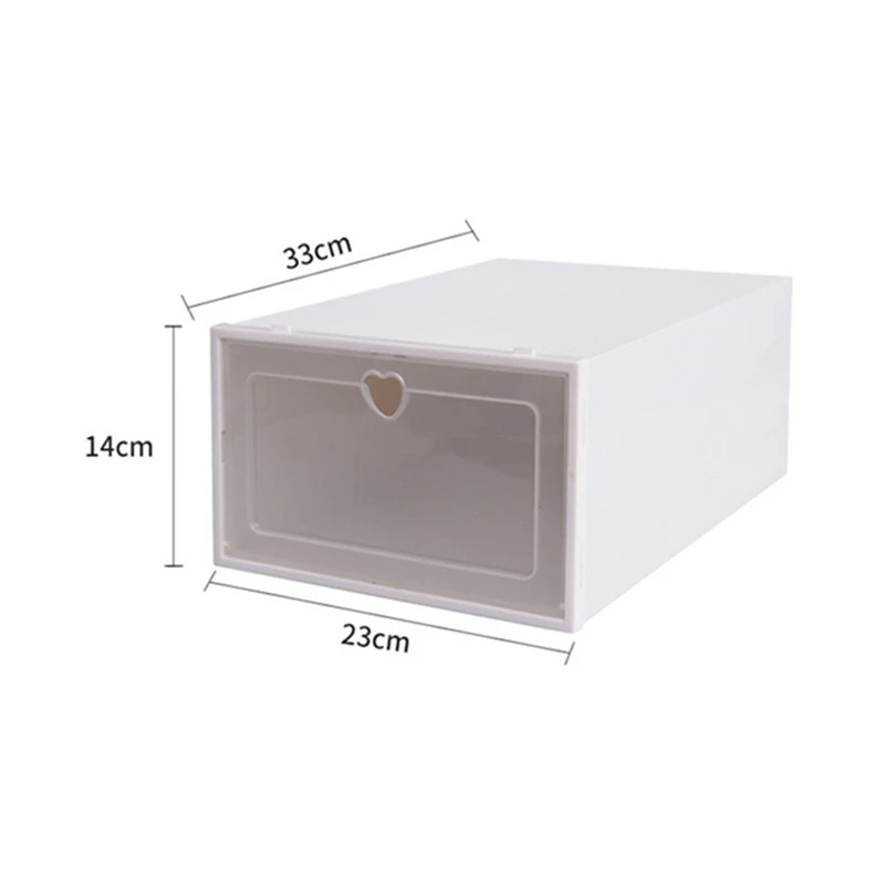 1PC Foldable Clear Shoes Storage Box Plastic Stackable Shoe Organizer Durable and practical Simple Mini Portable Lazy 