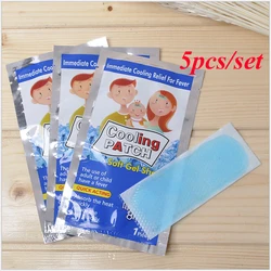 Patchs de refroidissement pour bébé, 5 sacs, plâtre pour soulager la fièvre, la Migraine, le mal de tête, Gel glacé, Hydrogel polymère 