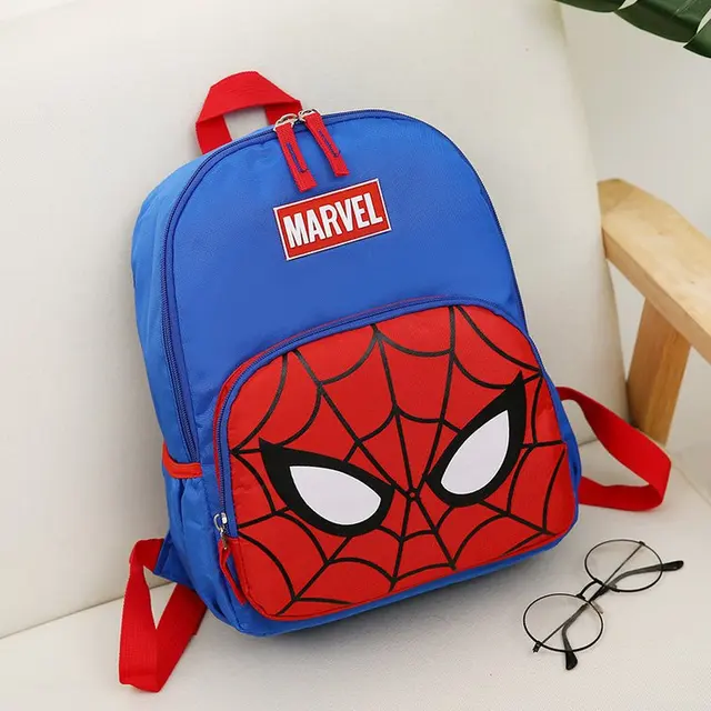 Marvel Kindergarten Backpack Captain America Spider-Man Iron Man Printed Children's School Bag Large Capacity Backpack for 3-12