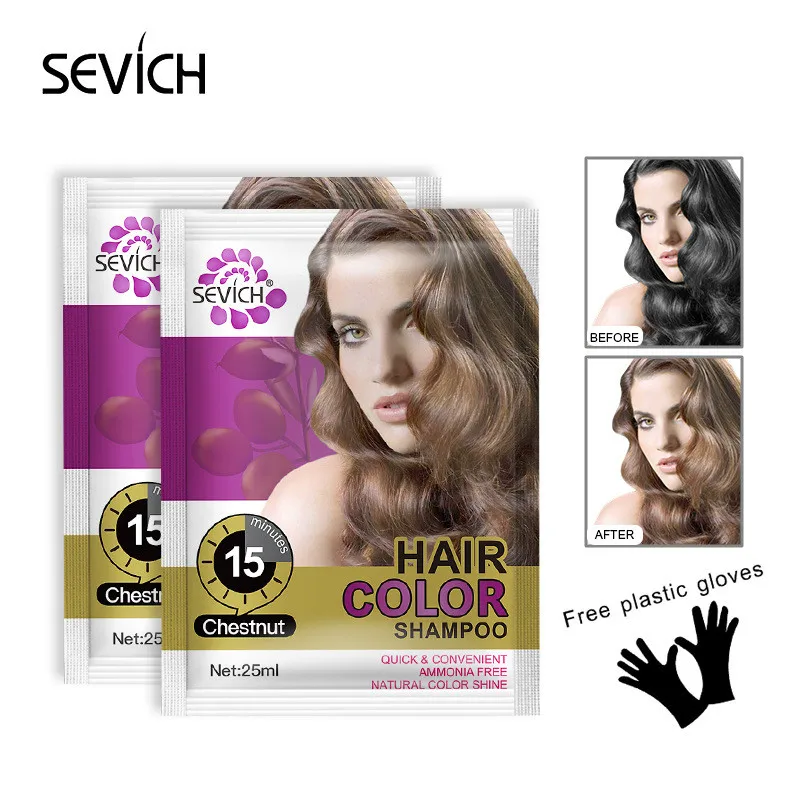 15min Quick Effect Plant Hair Dye Fashion Hair Cream Unisex Gold Brown Style Hair Dye Color Cream Girls Beauty Hair ColorsTSLM1