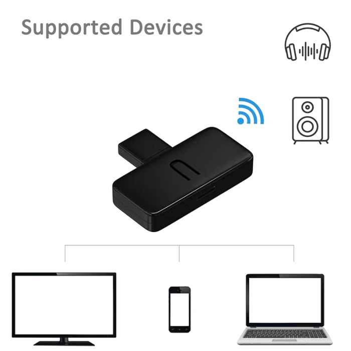 Беспроводной Bluetooth тип-c аудио передатчик USB адаптер для nintendo Switch PS4 GV99