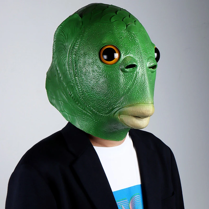 

Fish Masks Funny Latex Face Masks Halloween Costumes Props Kawaii Anime Accessories Decorations Gifts