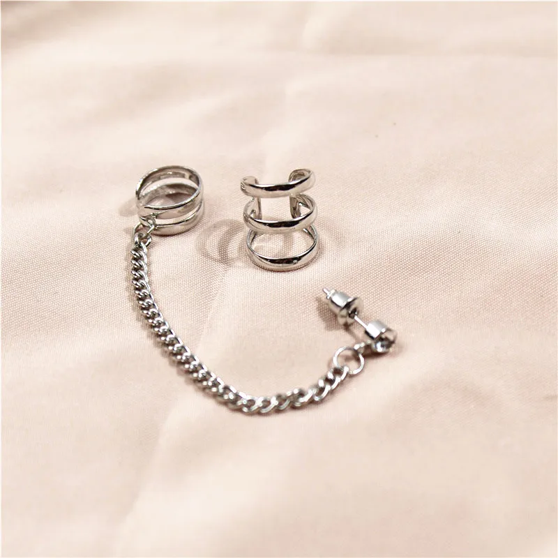 New Fashion Punk Stars Ear Clip Cuff Wrap Earrings No Piercing-Clip On Cartilage Earrings for Women Girls Earrings Jewelry