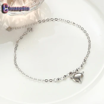 

Genuine S925 Sterling Silver Anklet Women Fashion Animal Little Fox Round Bead Wild Anklet Female Birthday Gift