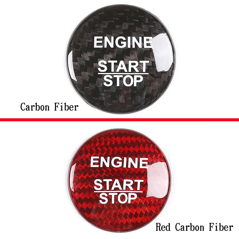 

For Mercedes Benz C CLA GLA GLC GLE GLS 2015-2020 Real Carbon Fiber Car Start Stop Engine Push Button Interior Car Accessories