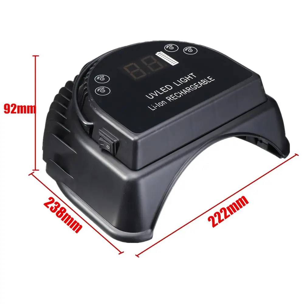 Беспроводная светодиодная УФ лампа для ногтей 64 Вт с аккумулятором|Сушилки