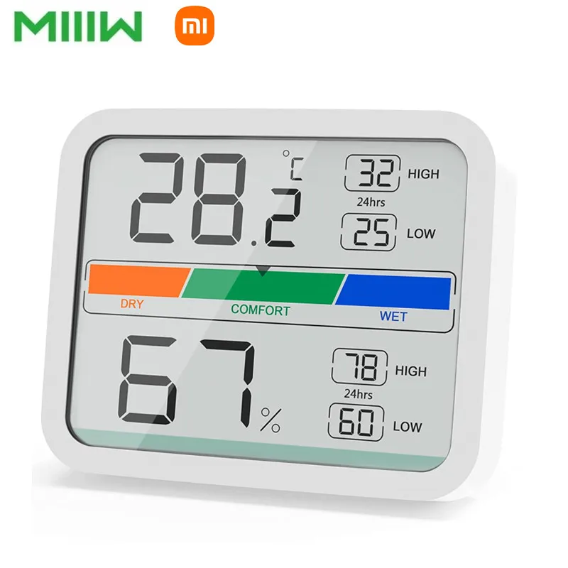 Цифровой термометр Xiaomi Miiiw с ЖК-дисплеем 2 гигрометра комнатный Термогигрометр