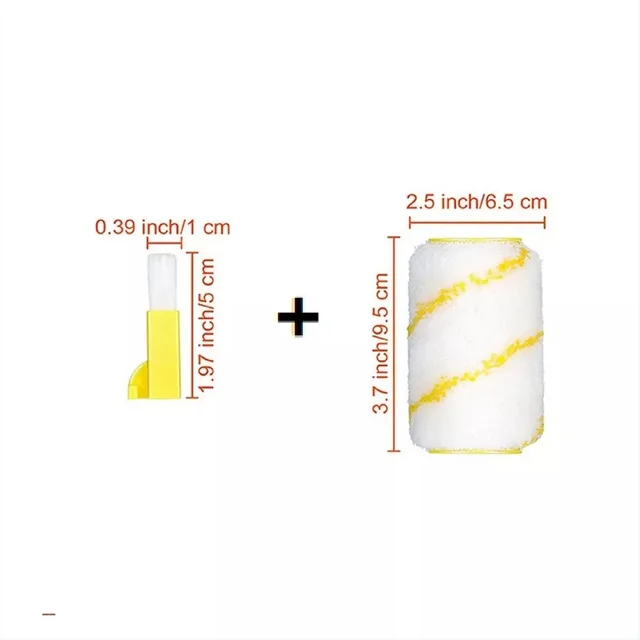 Clean Cut Profesional Paint Roller 2-Pack Replacement Paint Application Edger Brush Tool Multifunctional for Home Wall Ceiling SET C