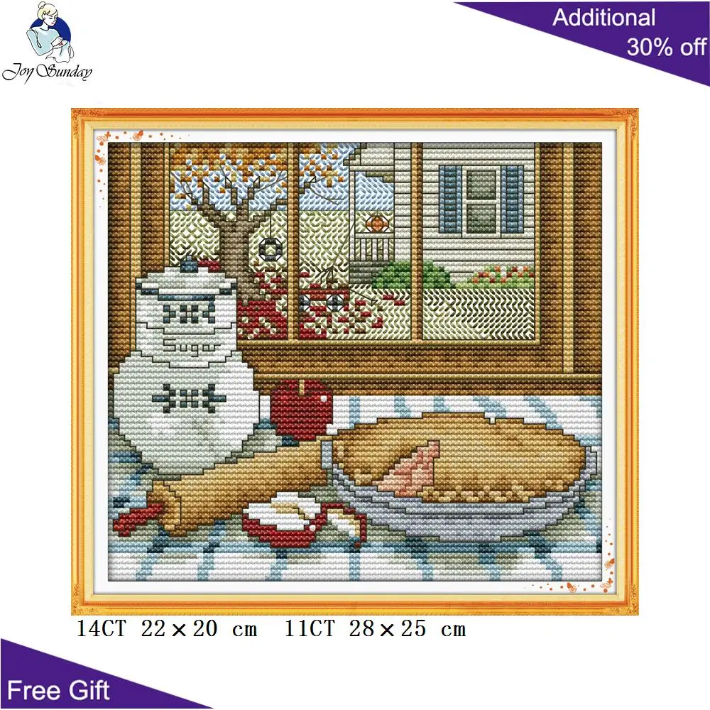 Joy Sunday Outside Window Cross Stitch Home Decor Four Seasons F497 F498 F499 F500