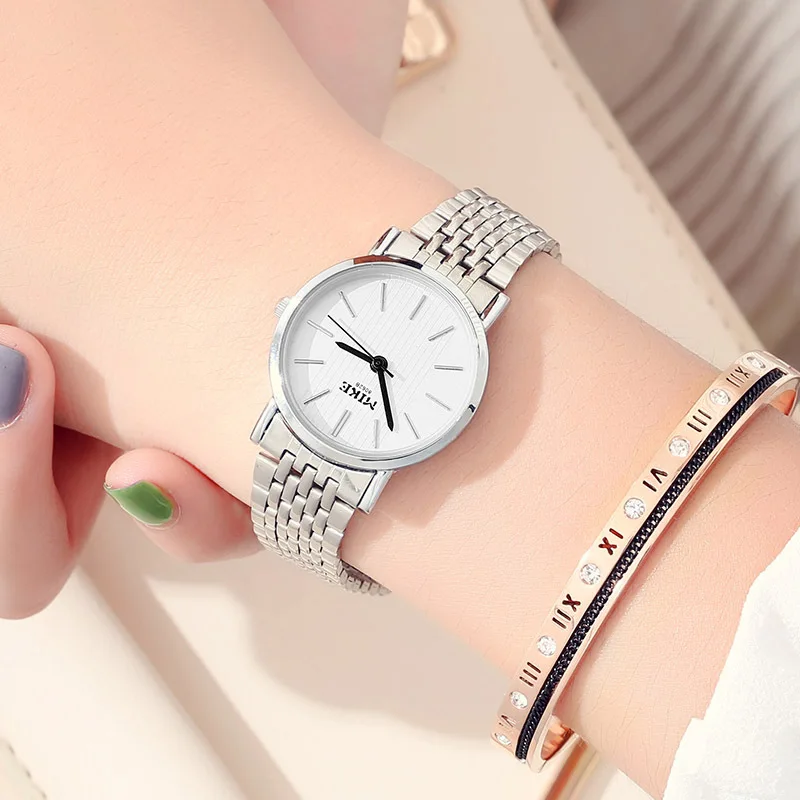 girl-white Top Brand MIKE Lovers' Couples Quartz Luxury Men Watch Women Valentine Gift Clock Watches Ladies Unisex 30m Waterproof Wristwatc - Color: girl-white
