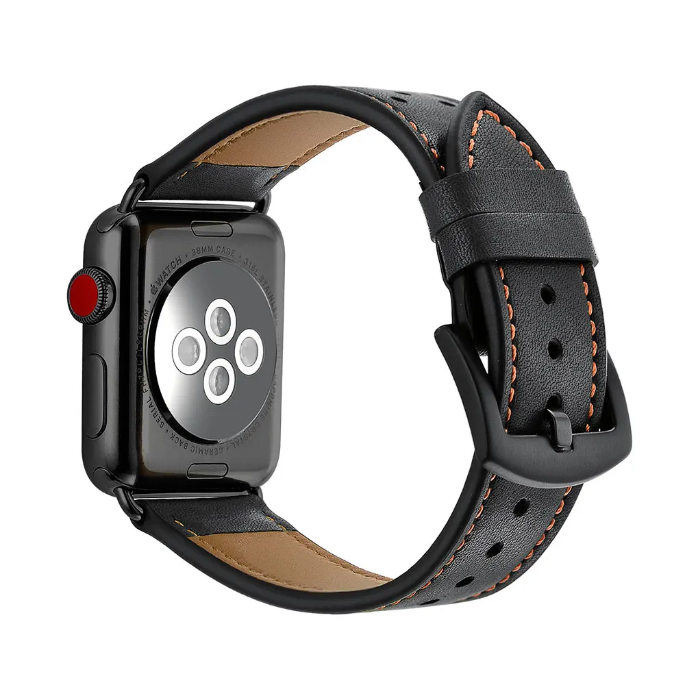 KISSCASE ретро кожаный ремешок для apple watch 4 3 2 1 42 мм 38 мм деловые ремешки для Nike+ apple watch 4 3 40 мм 44 мм браслет