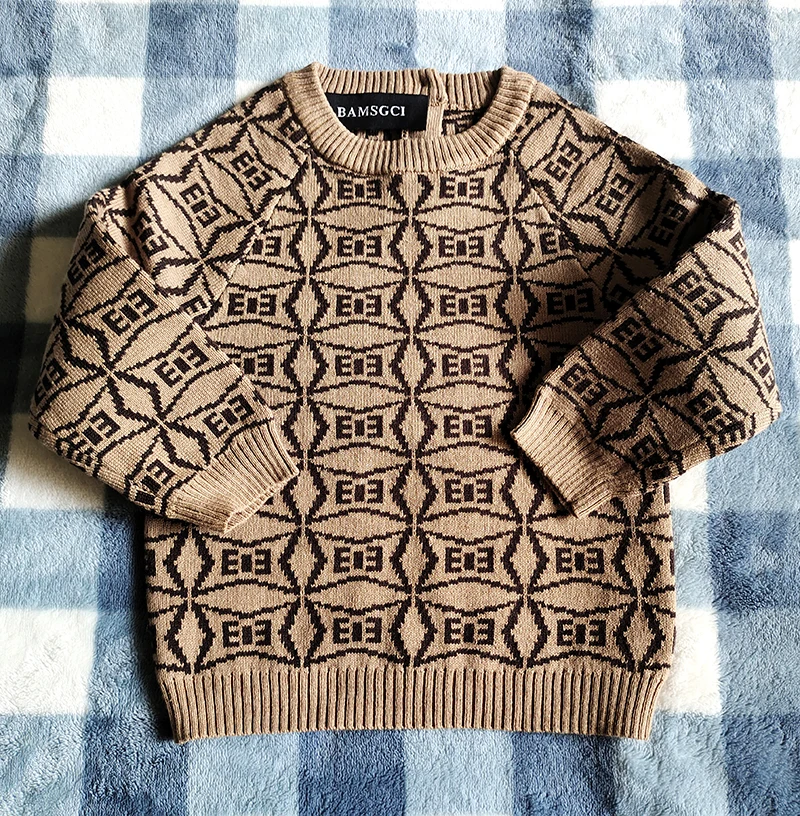 New winter fashion Style letter kids baby clothes boy girl pullover knit round neck long sleeve sweater jacket coat And pants | Детская