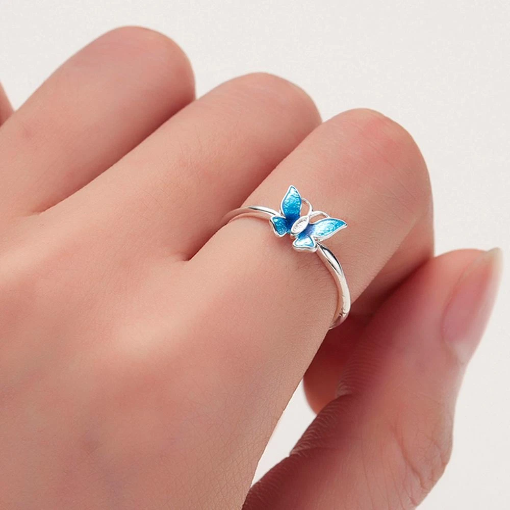 Todorova, nuevos anillos de mariposa a la moda, anillos de esmalte para mujer, anillo ajustable, joyería femenina|Anillos| - AliExpress