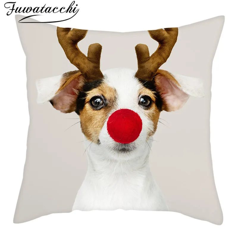 

Fuwatacchi Winter Cushion Covers Snowman Throw Pillow Covers for Home Chair Sofa Decoration Polyester Pillowcases Snow 45X45cm