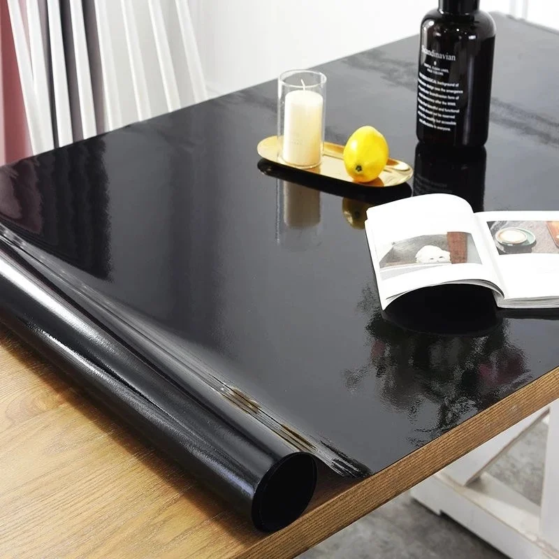 Toalha de mesa em vidro flexível, protetor de mesa em pvc e silicone, para chão e tapete de chão transparente