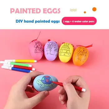 

Simulation Eggs Children Painting Egg Toy DIY Craft Egg Ornament Hand Painted Decorative Crafts DIY Toys Supplies