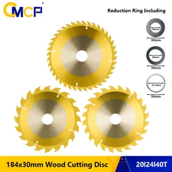 CMCP 20/24/40T TCT Saw Blade 184x30mm Circular Saw Blade Titanium Cotaed Cutting Disc Carbide Saw Cutting Disc For Power Tools