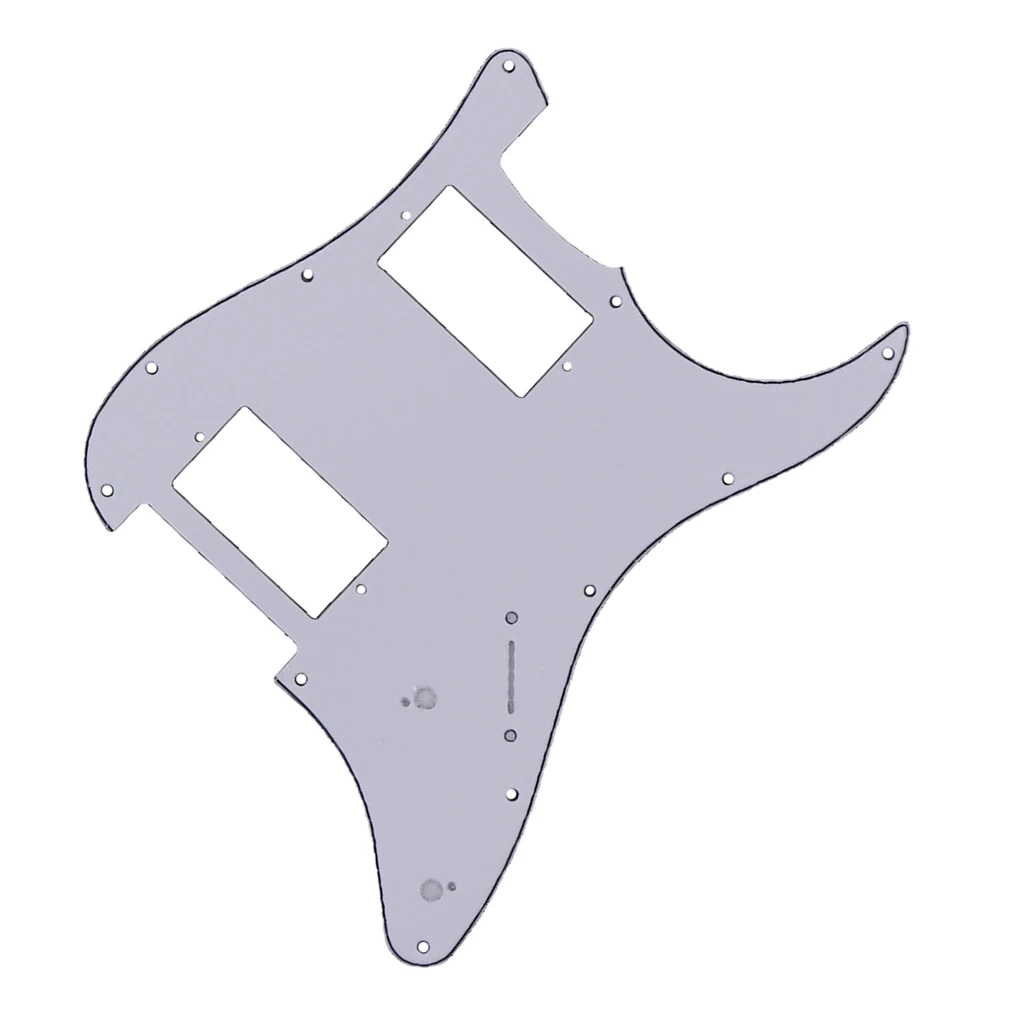 HH 11-Hole Electric Guitar Pickguard Pick Guard for ST/Sq Style Guitar Parts, 3Ply White