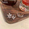 ZAKOL-Anillo de plata de primera ley con forma de hoja para mujer, sortija, plata esterlina, Circonia cúbica, zirconia, circonita, zirconita, zirconita, brillante, FSRP2194 ► Foto 2/6