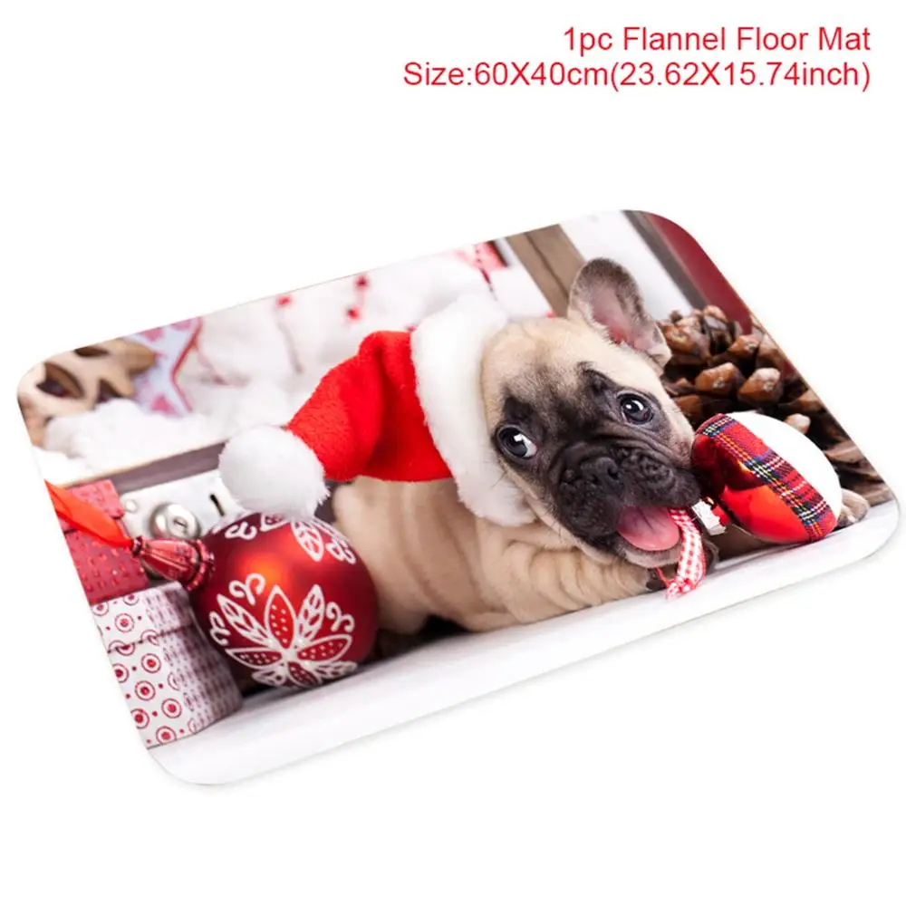 Flannel Carpet A Рождественский фланелевый ковер Санта-Клаус, рождественские украшения, рождественские украшения для дома, новогодний, Navidad Natal - Цвет: Flannel Carpet A